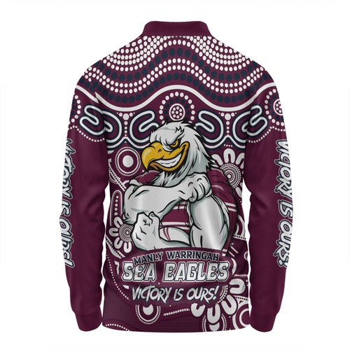 Manly Warringah Sea Eagles Long Sleeve Polo Shirt Aboriginal Inspired Tough Fan Rugby For Life Ver 2.0 Manly Warringah Sea Eagles Long Sleeve Polo Shirt Aboriginal Inspired Tough Fan Rugby For Life Ver 2.0