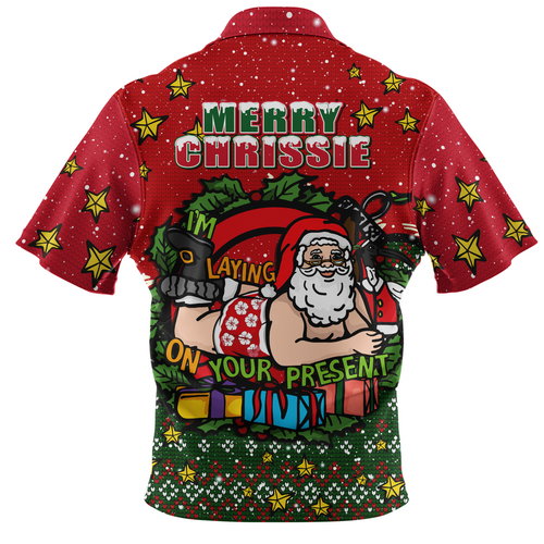 Australia Zip Polo Shirt Aussie Ugly Christmas Santa Present Australia Zip Polo Shirt Aussie Ugly Christmas Santa Present