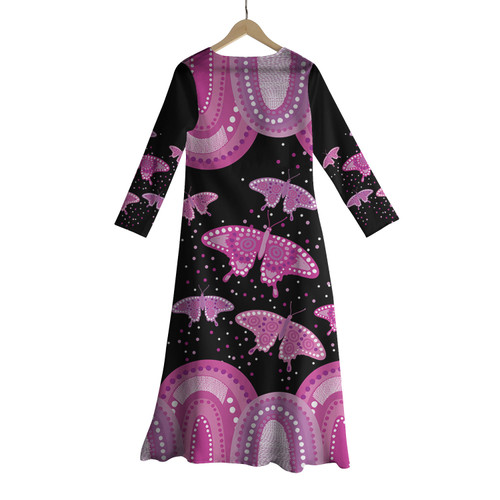 Australia Beach Dress Aboriginal Butterflies Art Inspired Australia Beach Dress Aboriginal Butterflies Art Inspired