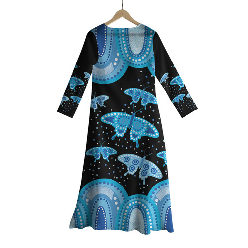 Australia Beach Dress Aboriginal Butterflies Art Inspired Australia Beach Dress Aboriginal Butterflies Art Inspired