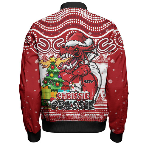 St. George Illawarra Dragons Bomber Jacket Aussie Ugly Christmas For Die Hard Fan Supporters
