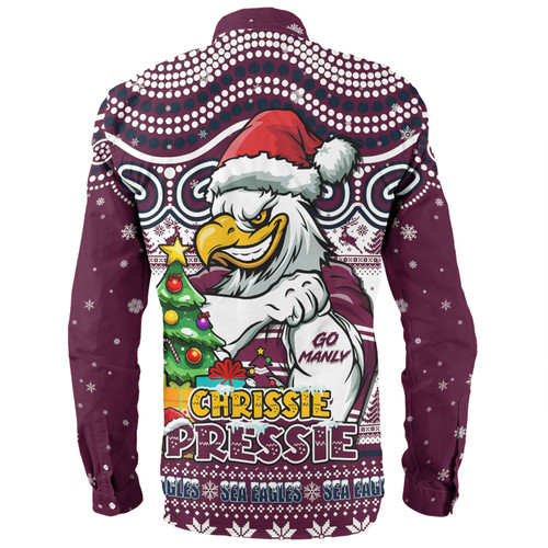 Manly Warringah Sea Eagles Long Sleeve Shirt Aussie Ugly Christmas For Die Hard Fan Supporters Manly Warringah Sea Eagles Long Sleeve Shirt Aussie Ugly Christmas For Die Hard Fan Supporters