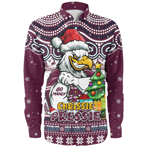 Manly Warringah Sea Eagles Long Sleeve Shirt Aussie Ugly Christmas For Die Hard Fan Supporters Manly Warringah Sea Eagles Long Sleeve Shirt Aussie Ugly Christmas For Die Hard Fan Supporters