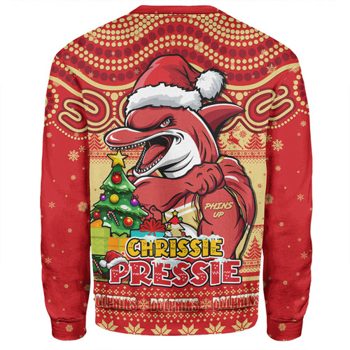Redcliffe Dolphins Sweatshirt Aussie Ugly Christmas For Die Hard Fan Supporters Redcliffe Dolphins Sweatshirt Aussie Ugly Christmas For Die Hard Fan Supporters