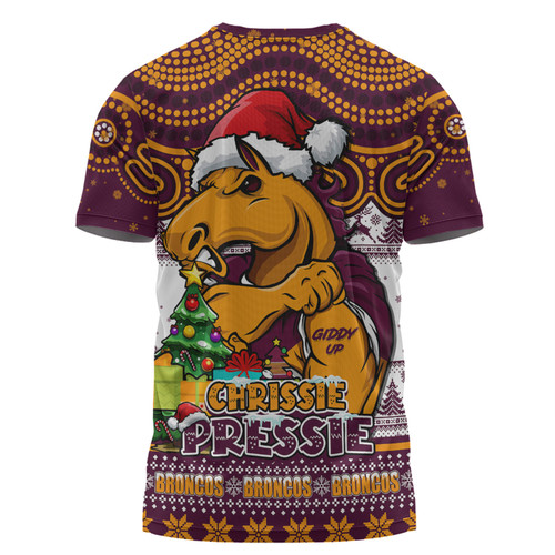 Brisbane Broncos T-Shirt Aussie Ugly Christmas For Die Hard Fan Supporters Brisbane Broncos T-Shirt Aussie Ugly Christmas For Die Hard Fan Supporters