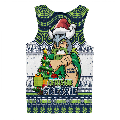 Canberra Raiders Men Singlet Aussie Ugly Christmas For Die Hard Fan Supporters
