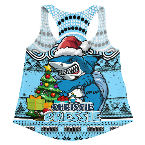 Cronulla-Sutherland Sharks Women Racerback Singlet Aussie Ugly Christmas For Die Hard Fan Supporters Cronulla-Sutherland Sharks Women Racerback Singlet Aussie Ugly Christmas For Die Hard Fan Supporters
