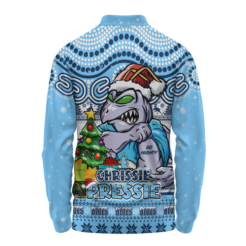 New South Wales Blues Long Sleeve Polo Shirt Aussie Ugly Christmas For Die Hard Fan Supporters New South Wales Blues Long Sleeve Polo Shirt Aussie Ugly Christmas For Die Hard Fan Supporters