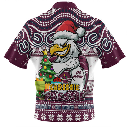 Manly Warringah Sea Eagles Zip Polo Shirt Aussie Ugly Christmas For Die Hard Fan Supporters