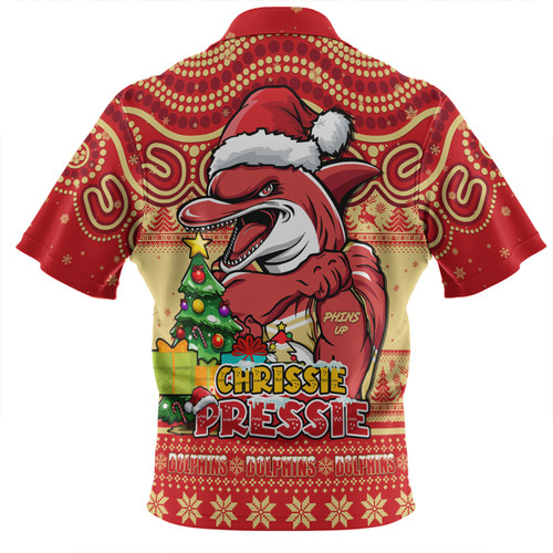 Redcliffe Dolphins Zip Polo Shirt Aussie Ugly Christmas For Die Hard Fan Supporters Redcliffe Dolphins Zip Polo Shirt Aussie Ugly Christmas For Die Hard Fan Supporters