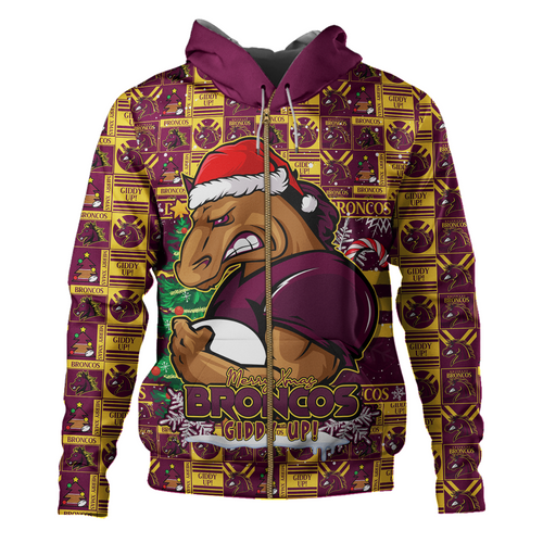 Brisbane Broncos Hoodie Merry Ugly Christmas Comic Style Brisbane Broncos Hoodie Merry Ugly Christmas Comic Style