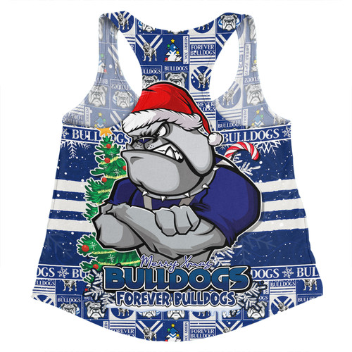 Canterbury-Bankstown Bulldogs Women Racerback Singlet Merry Ugly Christmas Comic Style Canterbury-Bankstown Bulldogs Women Racerback Singlet Merry Ugly Christmas Comic Style
