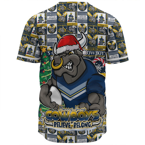 North Queensland Cowboys Baseball Shirt Merry Ugly Christmas Comic Style North Queensland Cowboys Baseball Shirt Merry Ugly Christmas Comic Style