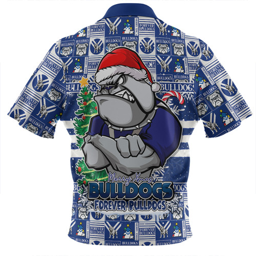 Canterbury-Bankstown Bulldogs Zip Polo Shirt Merry Ugly Christmas Comic Style Canterbury-Bankstown Bulldogs Zip Polo Shirt Merry Ugly Christmas Comic Style