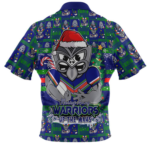 New Zealand Warriors Hawaiian Shirt Merry Ugly Christmas Comic Style New Zealand Warriors Hawaiian Shirt Merry Ugly Christmas Comic Style