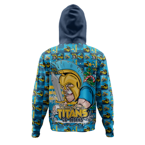 Gold Coast Titans Hoodie Merry Ugly Christmas Comic Style Gold Coast Titans Hoodie Merry Ugly Christmas Comic Style