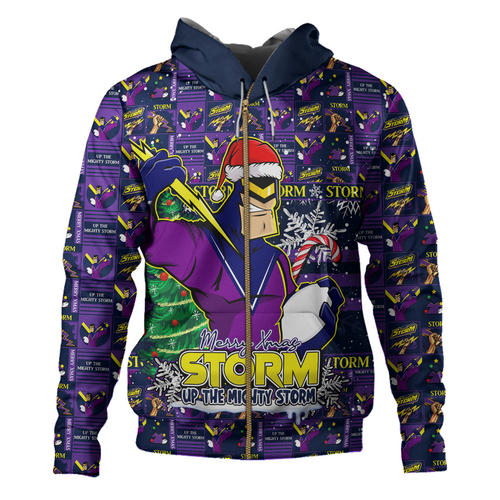 Melbourne Storm Hoodie Merry Ugly Christmas Comic Style Melbourne Storm Hoodie Merry Ugly Christmas Comic Style