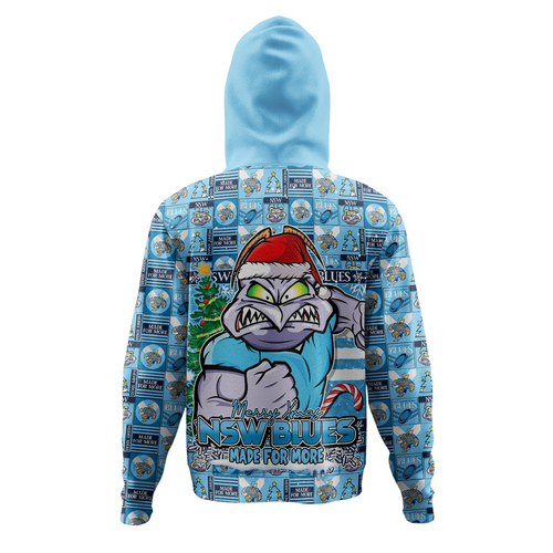 New South Wales Blues Hoodie Merry Ugly Christmas Comic Style New South Wales Blues Hoodie Merry Ugly Christmas Comic Style