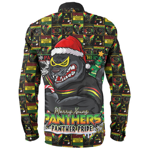 Penrith Panthers Long Sleeve Shirt Merry Ugly Christmas Comic Style Penrith Panthers Long Sleeve Shirt Merry Ugly Christmas Comic Style