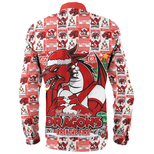 St. George Illawarra Dragons Long Sleeve Shirt Merry Ugly Christmas Comic Style St. George Illawarra Dragons Long Sleeve Shirt Merry Ugly Christmas Comic Style