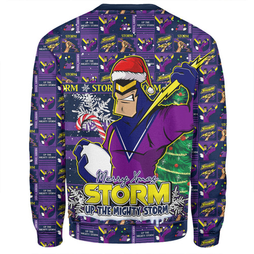 Melbourne Storm Sweatshirt Merry Ugly Christmas Comic Style Melbourne Storm Sweatshirt Merry Ugly Christmas Comic Style