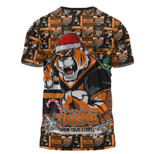 Wests Tigers T-Shirt Merry Ugly Christmas Comic Style Wests Tigers T-Shirt Merry Ugly Christmas Comic Style
