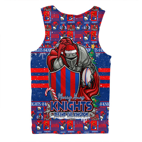Newcastle Knights Men Singlet Merry Ugly Christmas Comic Style Newcastle Knights Men Singlet Merry Ugly Christmas Comic Style