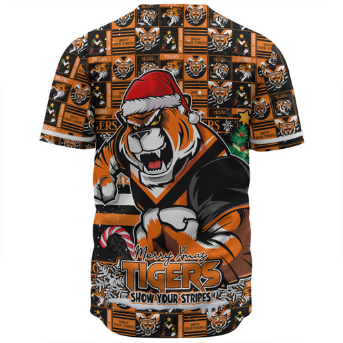 Wests Tigers Baseball Shirt Merry Ugly Christmas Comic Style Wests Tigers Baseball Shirt Merry Ugly Christmas Comic Style