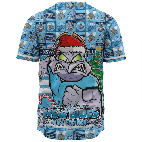 New South Wales Blues Baseball Shirt Merry Ugly Christmas Comic Style New South Wales Blues Baseball Shirt Merry Ugly Christmas Comic Style