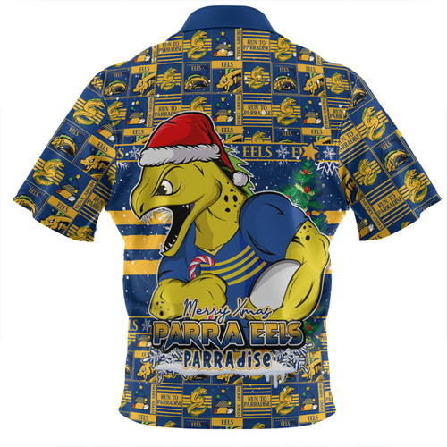 Parramatta Eels Zip Polo Shirt Merry Ugly Christmas Comic Style Parramatta Eels Zip Polo Shirt Merry Ugly Christmas Comic Style
