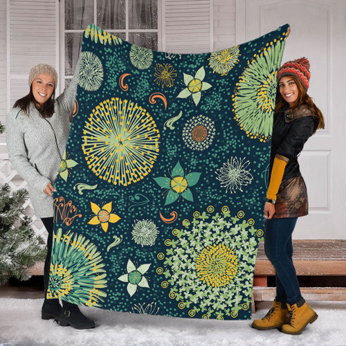 Australia Blanket Australian Colorful Flowers Background Australia Blanket Australian Colorful Flowers Background