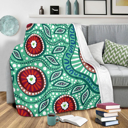 Australia Blanket Aboriginal Dot Painting Artwork Australia Blanket Aboriginal Dot Painting Artwork