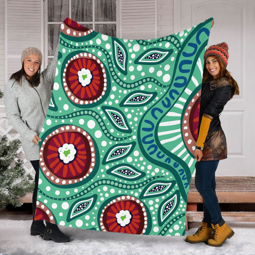 Australia Blanket Aboriginal Dot Painting Artwork Australia Blanket Aboriginal Dot Painting Artwork