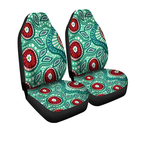 Australia Car Seat Cover Aboriginal Dot Painting Artwork