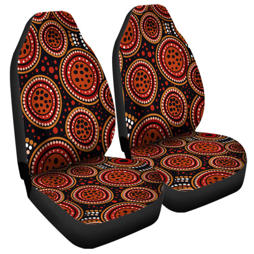 Australia Car Seat Cover Background Featuring Indigenous Dot Art