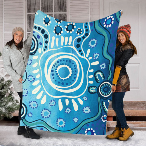Australia Blanket Traditional Aboriginal Dot Art Australia Blanket Traditional Aboriginal Dot Art
