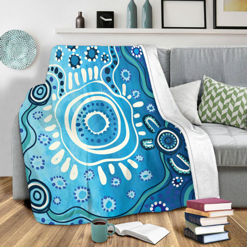 Australia Blanket Traditional Aboriginal Dot Art Australia Blanket Traditional Aboriginal Dot Art
