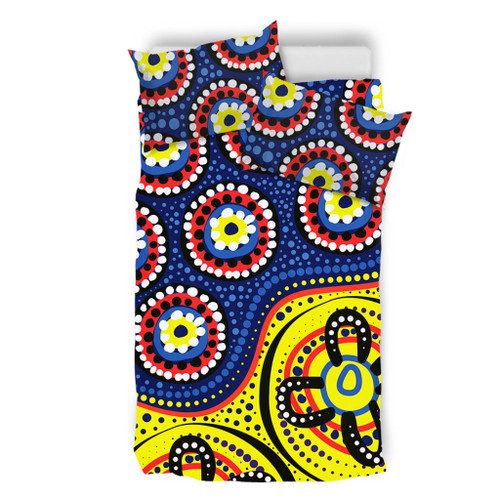 Australia Bedding Set A Bright And Colorful Background With Aboriginal Inspired Dot Art Australia Bedding Set A Bright And Colorful Background With Aboriginal Inspired Dot Art