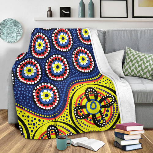 Australia Blanket A Bright And Colorful Background With Aboriginal Inspired Dot Art Australia Blanket A Bright And Colorful Background With Aboriginal Inspired Dot Art