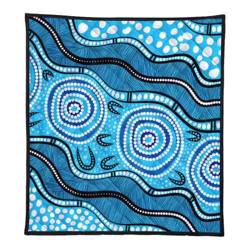 Australia Quilt Painting Illustration With Dot Art In Aboriginal Style Australia Quilt Painting Illustration With Dot Art In Aboriginal Style