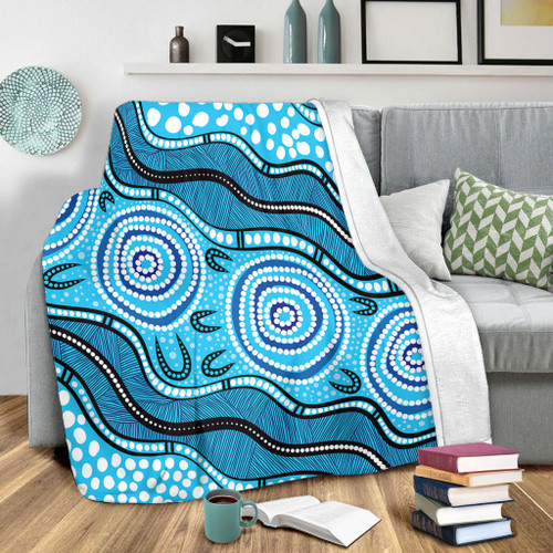 Australia Blanket Painting Illustration With Dot Art In Aboriginal Style