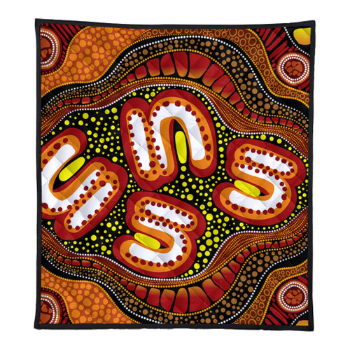 Australia Quilt Aboriginal Artwork Illustration With Dot Art Australia Quilt Aboriginal Artwork Illustration With Dot Art