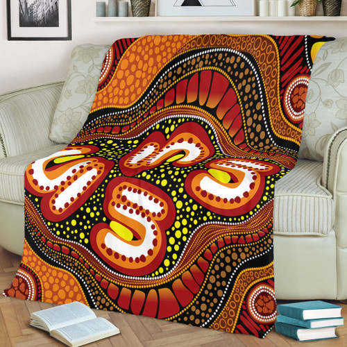 Australia Blanket Aboriginal Artwork Illustration With Dot Art Australia Blanket Aboriginal Artwork Illustration With Dot Art