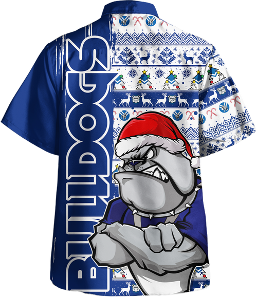 Canterbury-Bankstown Bulldogs Hawaiian Shirt Merry Ugly Xmas Nordic Pattern Style