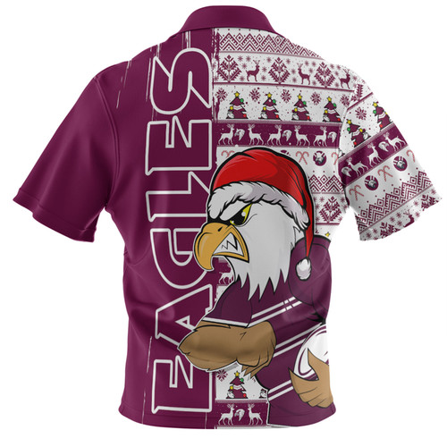 Manly Warringah Sea Eagles Hawaiian Shirt Merry Ugly Xmas Nordic Pattern Style Manly Warringah Sea Eagles Hawaiian Shirt Merry Ugly Xmas Nordic Pattern Style