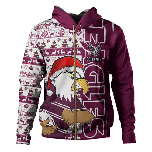 Manly Warringah Sea Eagles Hoodie Merry Ugly Xmas Nordic Pattern Style Manly Warringah Sea Eagles Hoodie Merry Ugly Xmas Nordic Pattern Style