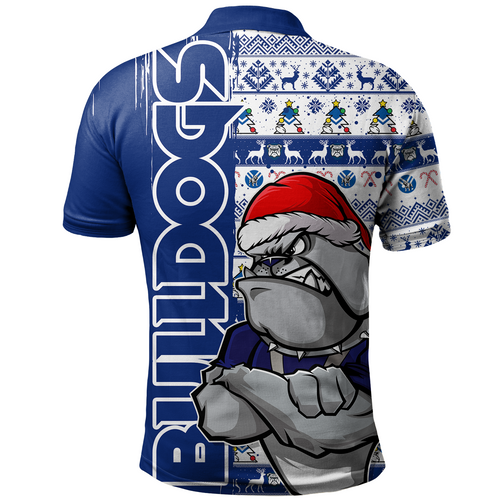 Canterbury-Bankstown Bulldogs Polo Shirt Merry Ugly Xmas Nordic Pattern Style Canterbury-Bankstown Bulldogs Polo Shirt Merry Ugly Xmas Nordic Pattern Style
