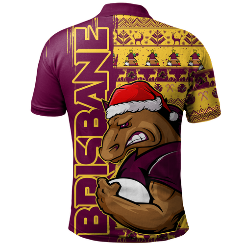 Brisbane Broncos Polo Shirt Merry Ugly Xmas Nordic Pattern Style Brisbane Broncos Polo Shirt Merry Ugly Xmas Nordic Pattern Style