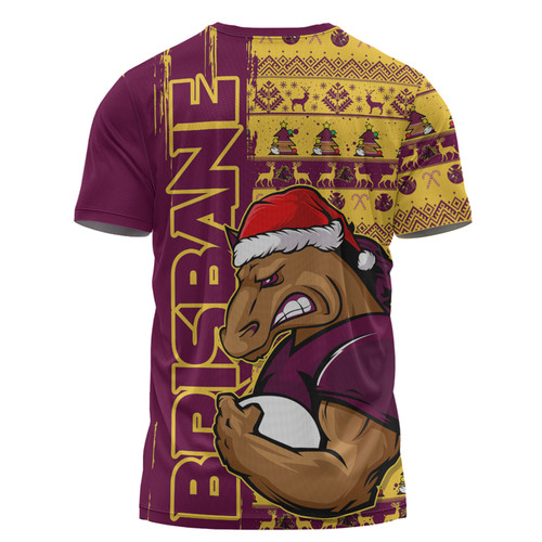 Brisbane Broncos T-Shirt Merry Ugly Xmas Nordic Pattern Style Brisbane Broncos T-Shirt Merry Ugly Xmas Nordic Pattern Style