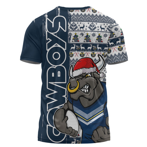 North Queensland Cowboys T-Shirt Merry Ugly Xmas Nordic Pattern Style North Queensland Cowboys T-Shirt Merry Ugly Xmas Nordic Pattern Style